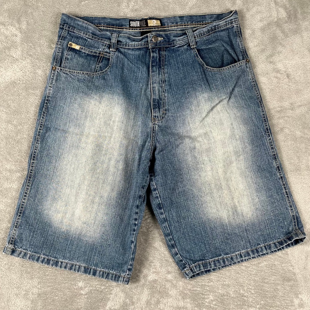 Vintage Southpole Jean Shorts Mens 40 Shorts Red Tab Baggy Faded Y2K Hip Hop